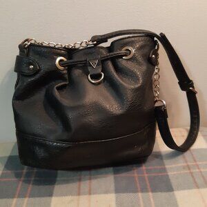 GUESS Black Bucket Bag Classic Medium Sized Bag